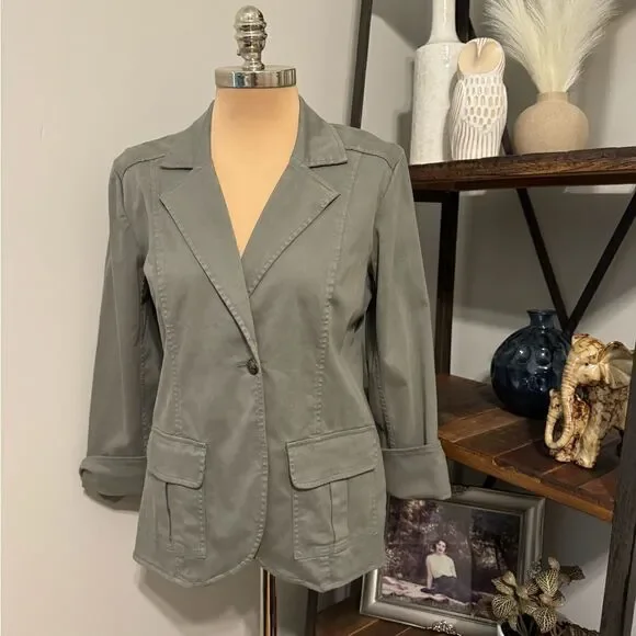 NWT Soft Surroundings Forte Jacket Agave Green Womens Size SMALL